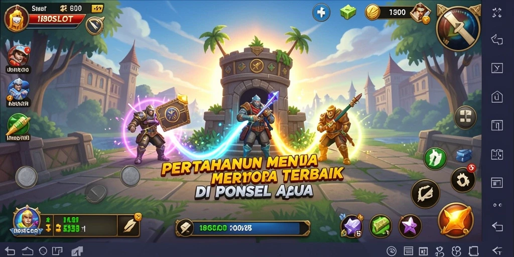 Tampilan gameplay menara pertahanan yang menegangkan di 180SLOT.