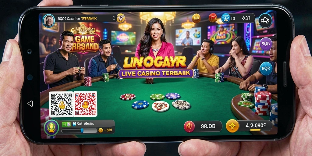 Tampilan antarmuka menarik saat bermain Live Casino di 8QR.