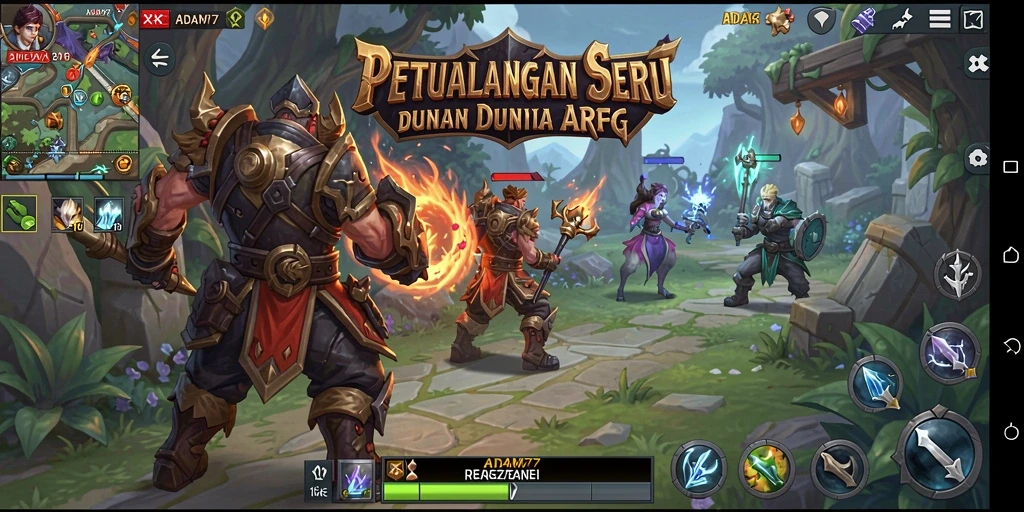 Gameplay seru dalam dunia fantasi ARPG ADAM77.