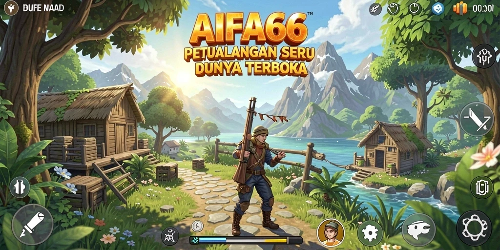 Tampilan gameplay AIFA66 dalam dunia terbuka yang menakjubkan.
