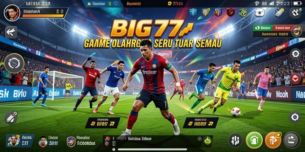 Tampilan gameplay olahraga yang menarik di BIG77.