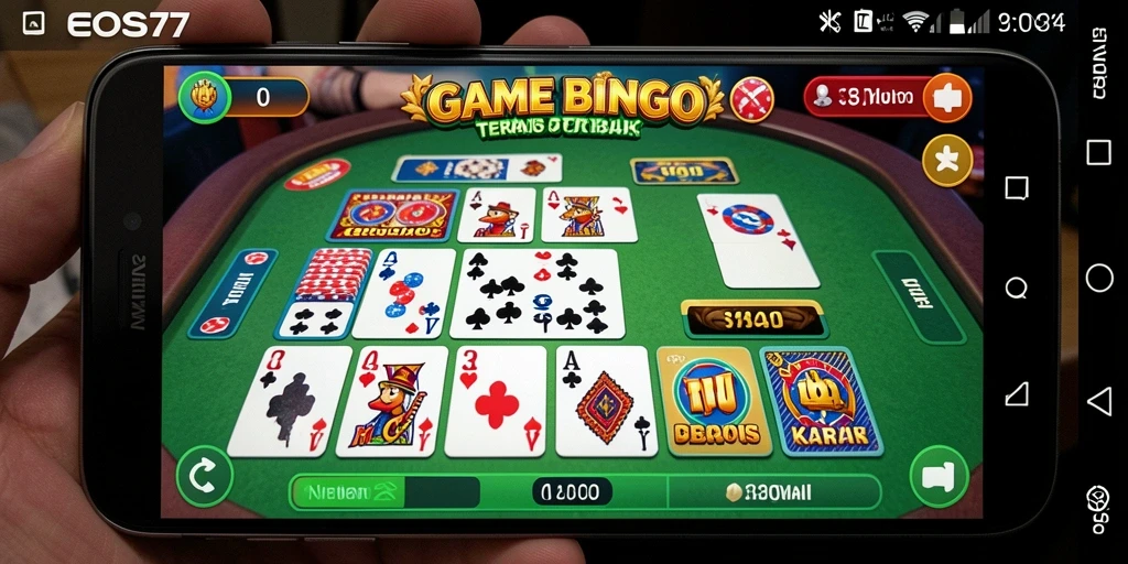 Screenshot dari gameplay Bingo yang menampilkan antarmuka menarik.