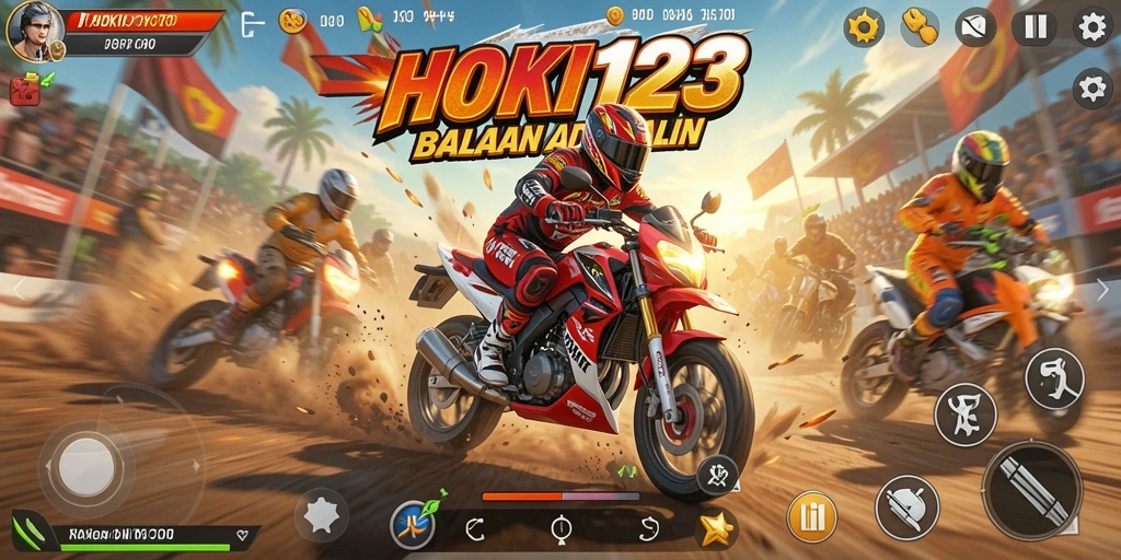 Gameplay seru HOKI123 dengan balapan motor yang mendebarkan.