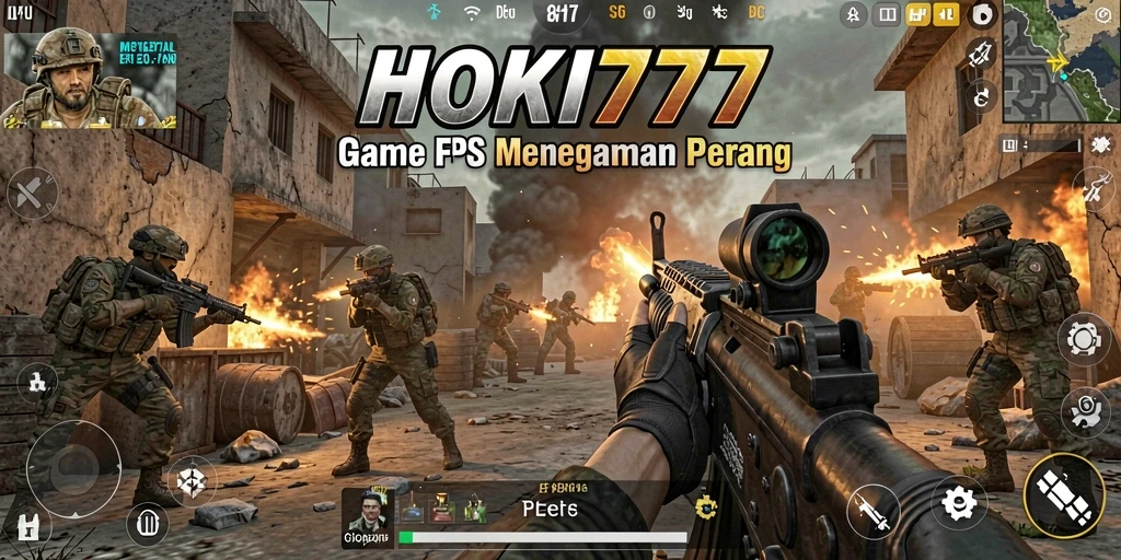 Screenshot HOKI777 menampilkan aksi gameplay FPS yang intens dan mendebarkan.