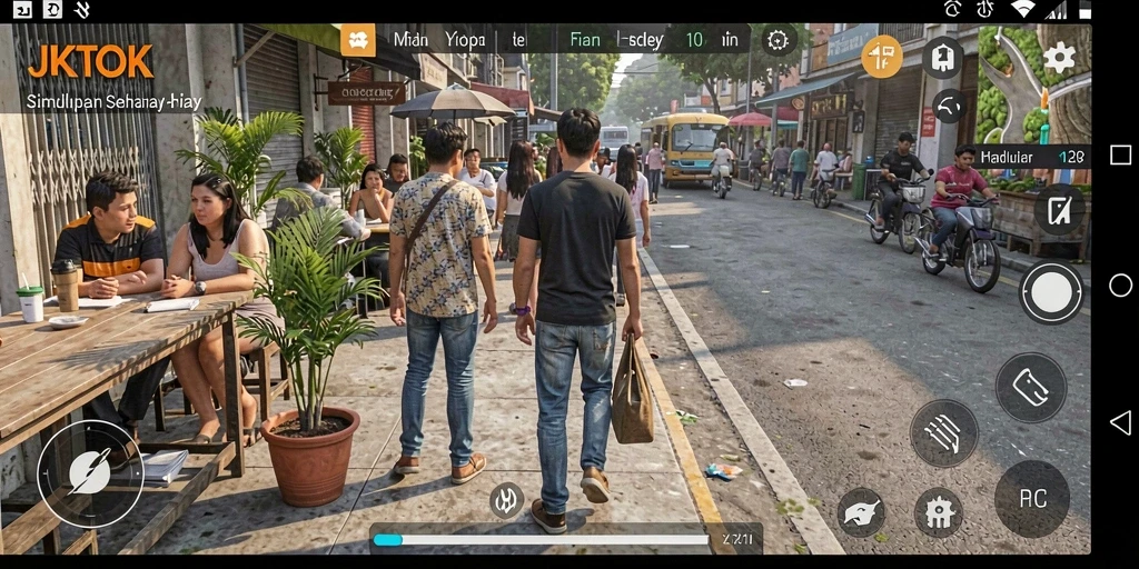 Screenshot gameplay JKTOK yang menarik dan interaktif.