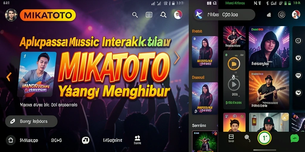 Tampilan gameplay MIKATOTO menampilkan pengalaman musik yang interaktif dan menyenangkan.