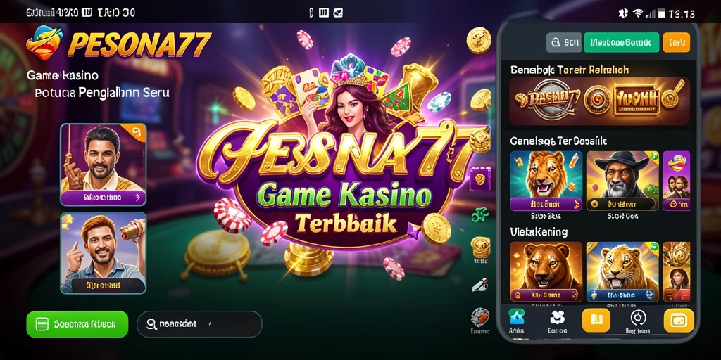 Screenshot PESONA77 menampilkan aksi seru permainan Kasino.