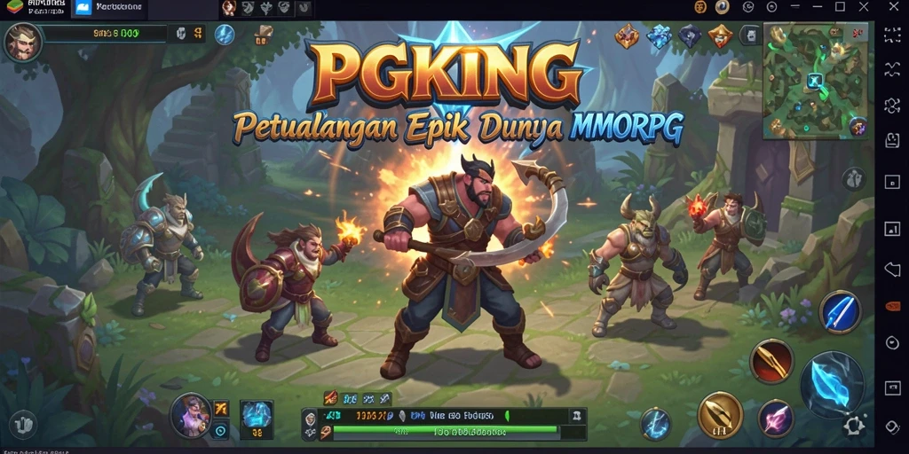 Screenshot dari gameplay seru PGKING dalam dunia MMORPG.