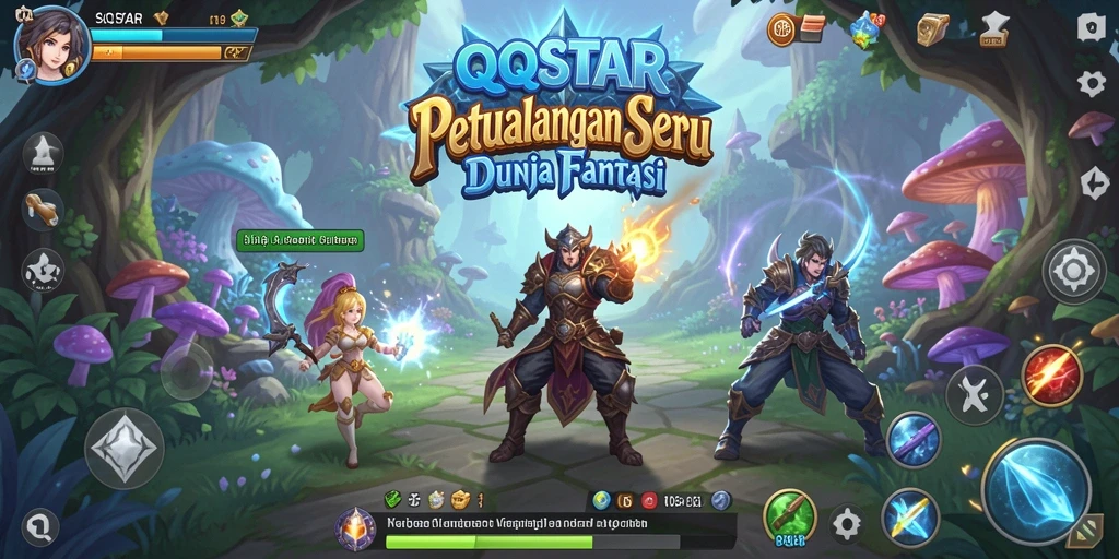 Screenshot gameplay <strong>QQSTAR</strong> menampilkan petualangan seru di dunia magis.