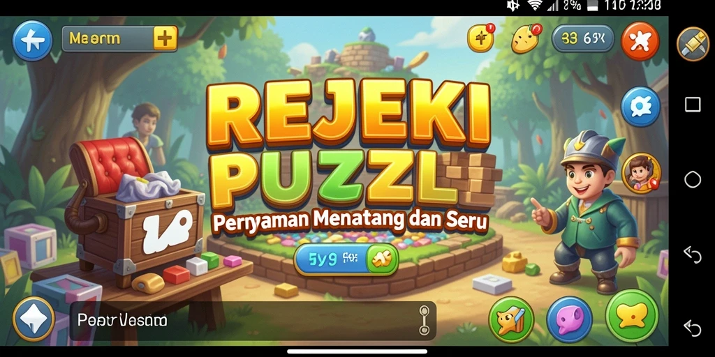 Screenshot gameplay REJEKI menampilkan teka-teki yang menantang dan grafis yang menarik.
