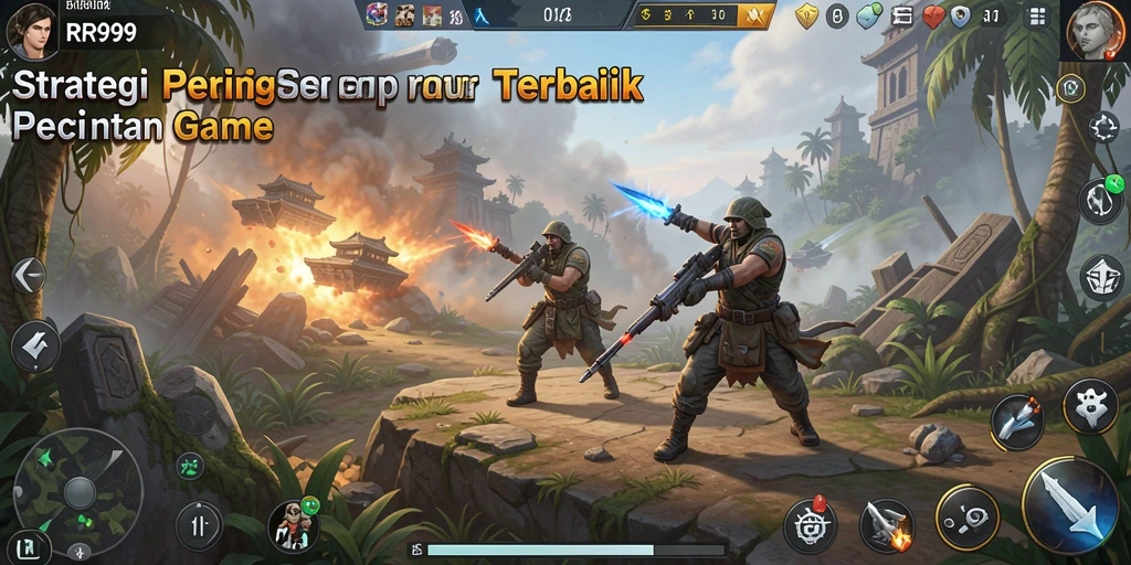Screenshot gameplay RR999 menampilkan strategi dalam pertempuran yang dinamis.