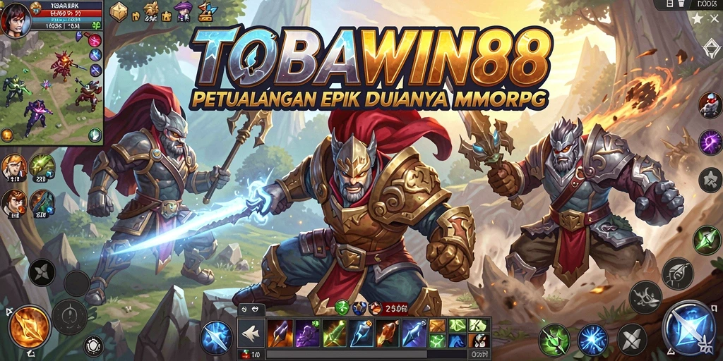 Screenshot TOBAWIN88 menampilkan aksi seru dalam dunia MMORPG.