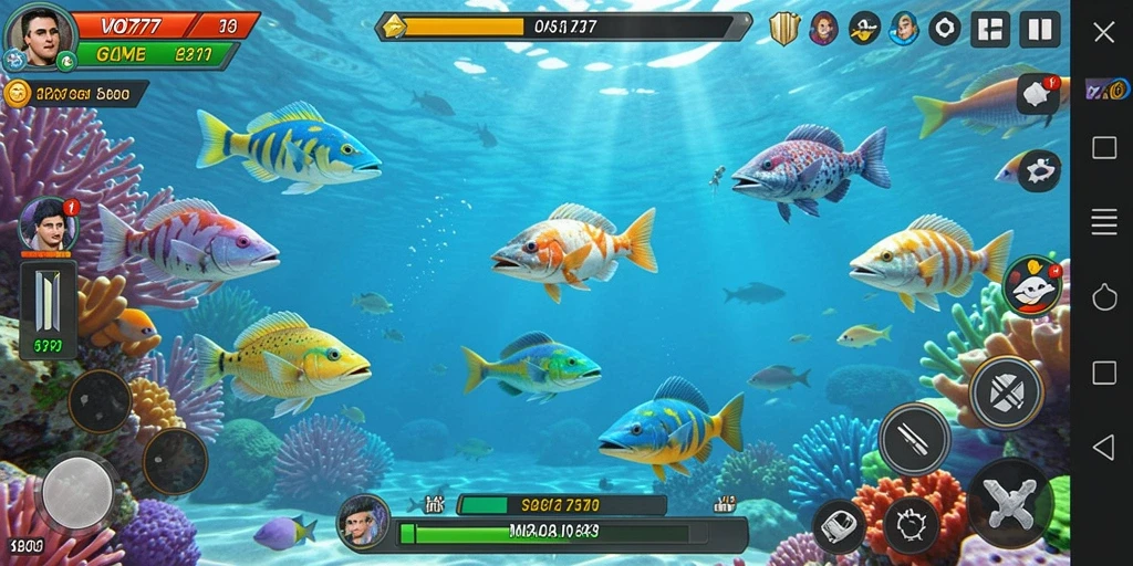 Screenshot VO777 menampilkan aksi menembak ikan yang seru dan mengasyikkan.