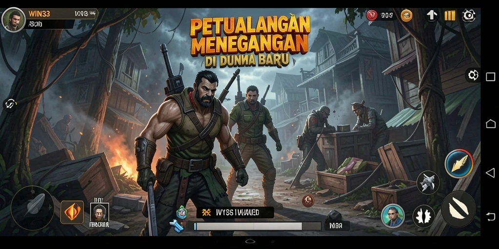 Tangkapan layar gameplay WIN33 dengan aksi petualangan yang mendebarkan.