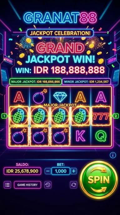 Screenshot aplikasi granat88 dengan desain menarik.